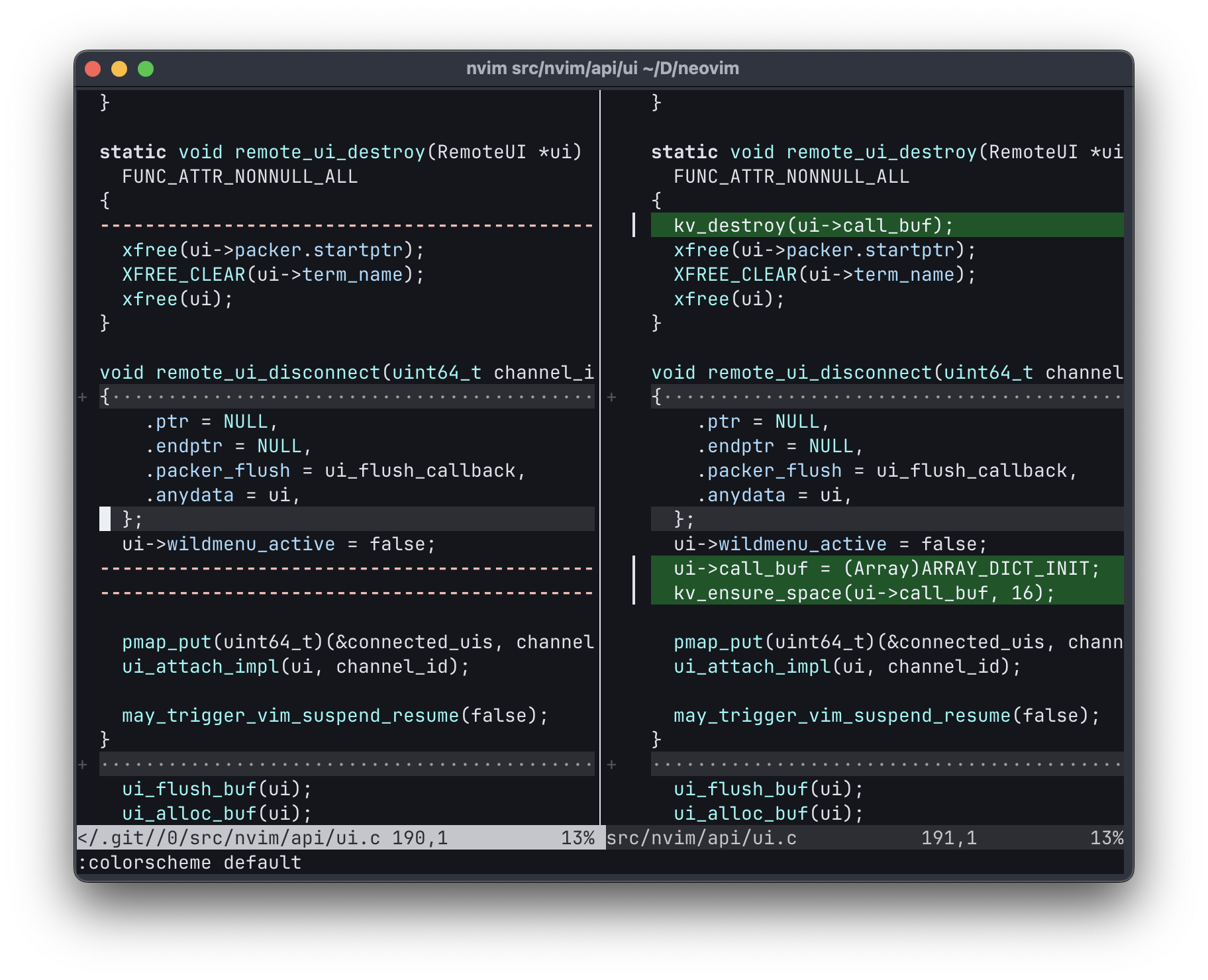 Neovim's new default colorscheme